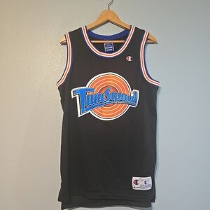 Champion Black Tune Squad Jersey with Orange and Blue Accents #23 Jordan Jersry